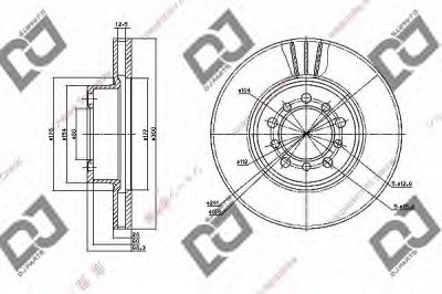 DJ PARTS bd1126 -  Тормозной диск